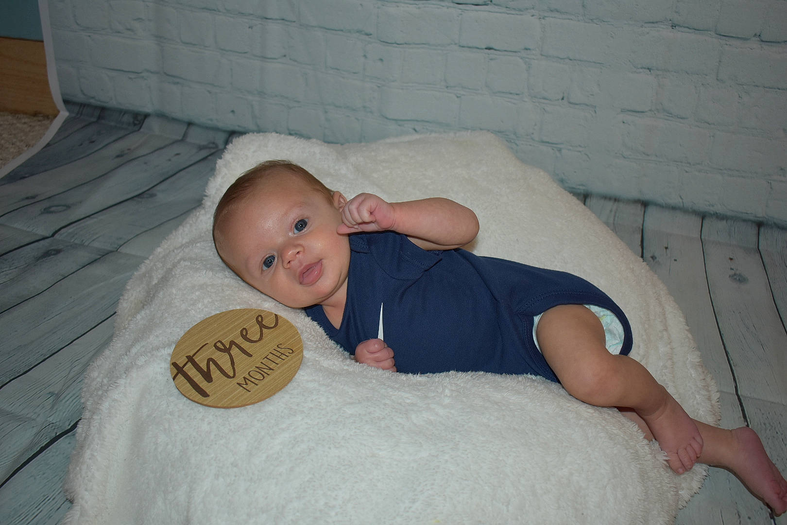 Jett joined the competition — help win amazing prizes! baby, baby_toddler_clothing, chair, child, comfort, flash_photography, flooring, fun, happy, linens, person, room, sitting, skin, sleeve, smile, t_shirt, toddler, wood