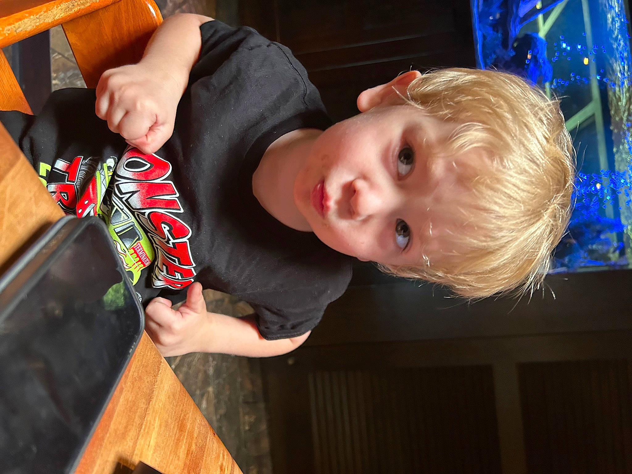 Ian joined the competition — help win amazing prizes! baby_toddler_clothing, cheek, child, elbow, event, fun, happy, iris, nail, nose, person, play, sitting, smile, standing, t_shirt, thumb, toddler, wood, wood_stain