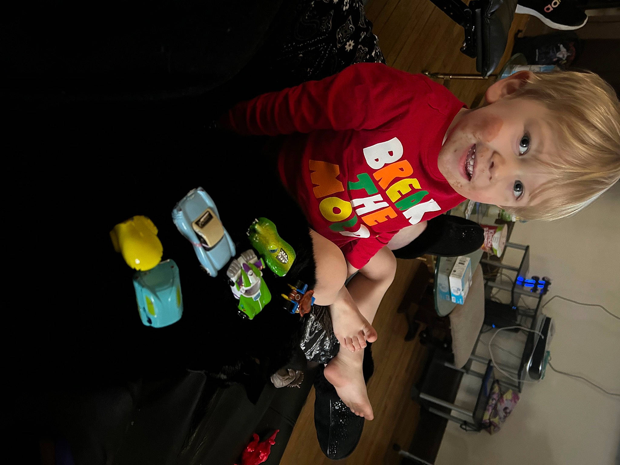 Ian joined the competition — help win amazing prizes! automotive_lighting, baby, baby_products, baby_toddler_clothing, child, fun, human_leg, joy, lap, person, play, room, sitting, smile, t_shirt, thigh, toddler