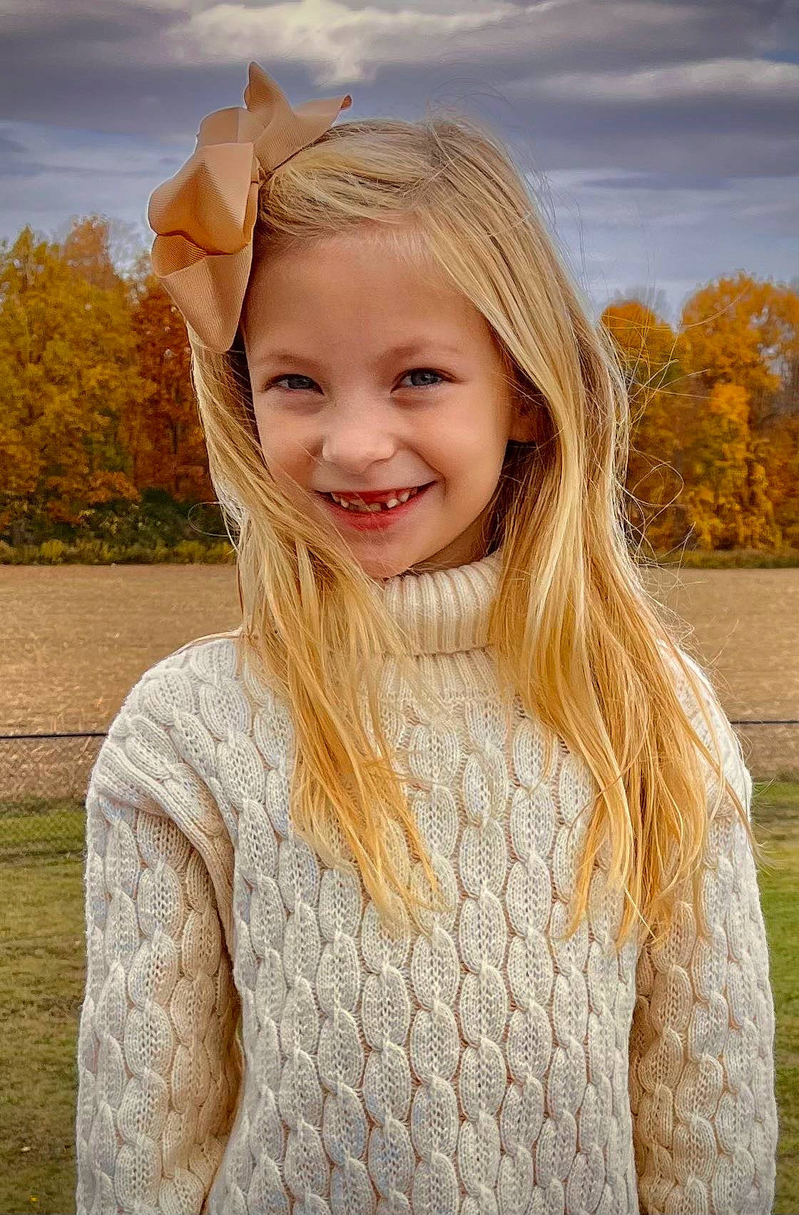 Avery joined the competition — help win amazing prizes! blond, brown_hair, cloud, eye, eyelash, fashion_accessory, flash_photography, grass, hair, happy, joy, lip, long_hair, outerwear, people_in_nature, person, skin, sky, sleeve, smile