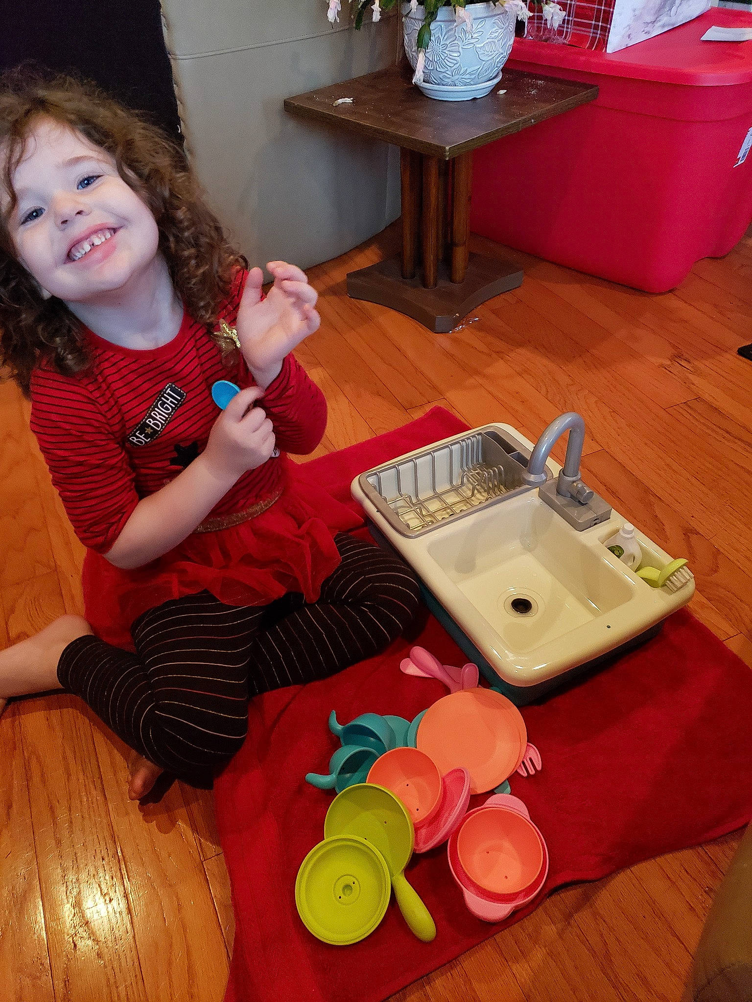 Aria Grace joined the competition — help win amazing prizes! child, joy, person, play, table, toddler