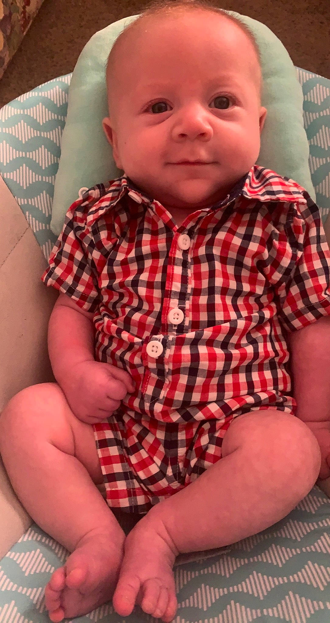 Atlas joined the competition — help win amazing prizes! baby, baby_toddler_clothing, cheek, chin, collar, comfort, eye, finger, human, human_body, iris, lip, mouth, nose, organ, person, plaid, skin, sleeve, tartan