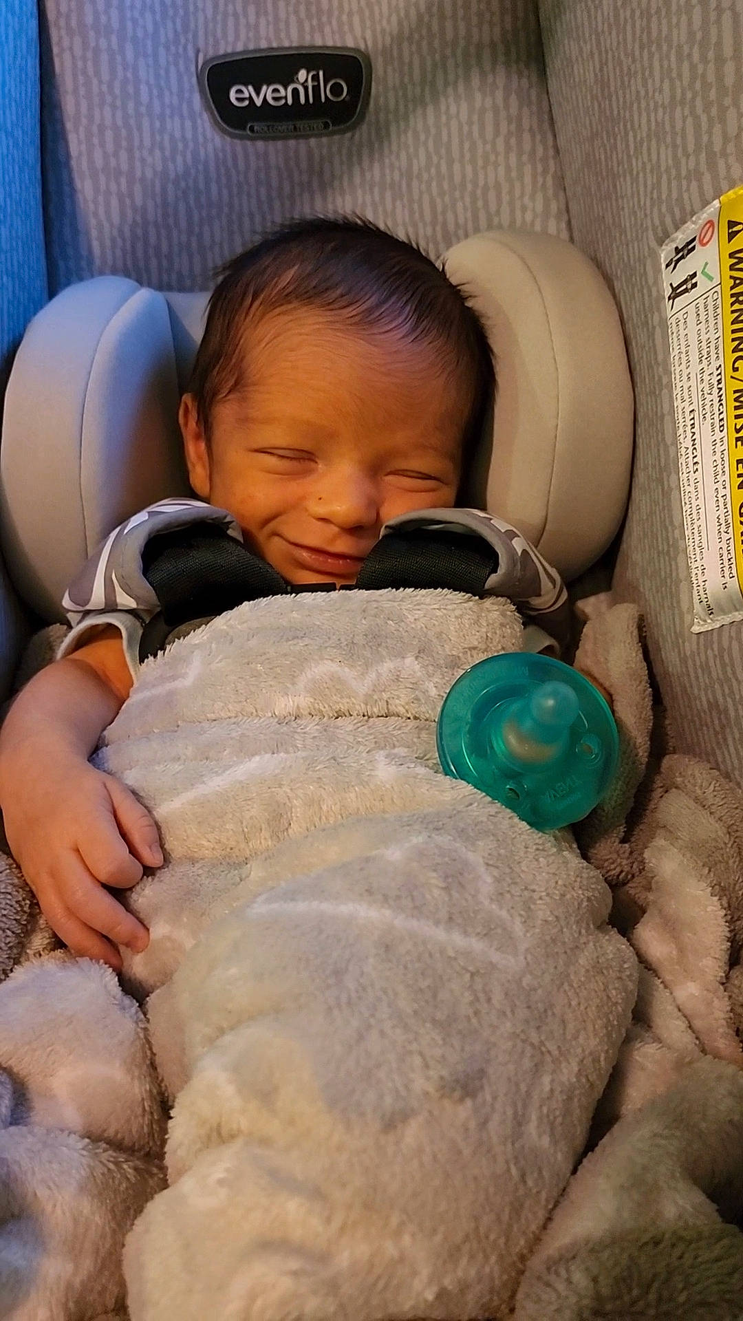 Xavier joined the competition — help win amazing prizes! baby, baby_products, baby_sleeping, baby_toddler_clothing, beauty, bedding, bedtime, car_seat, cheek, child, comfort, head, linens, person, product, room, sitting, skin, teddy_bear, toddler