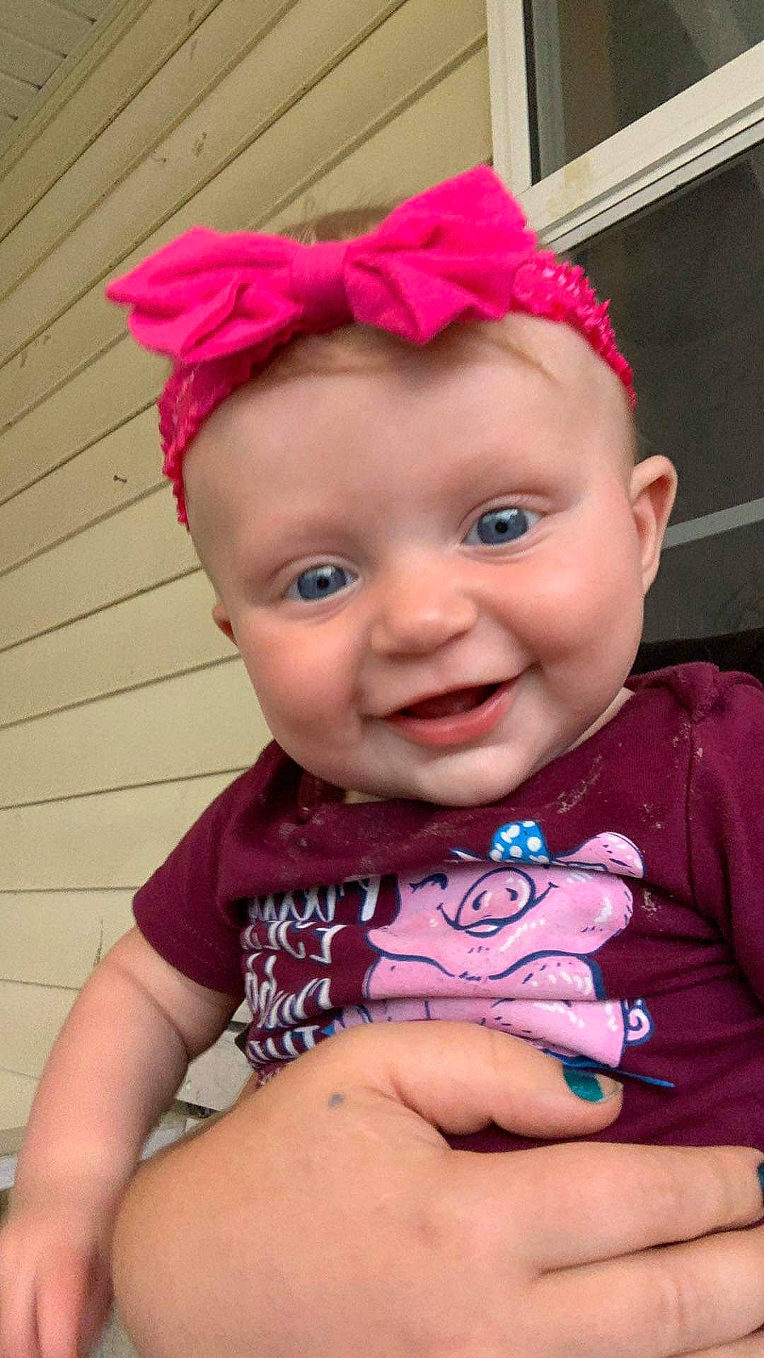 Beatrix joined the competition — help win amazing prizes! arm, baby_toddler_clothing, cheek, chin, clothing, dress, eye, happy, head, human_body, joy, lip, mouth, nose, organ, person, purple, skin, sleeve, smile