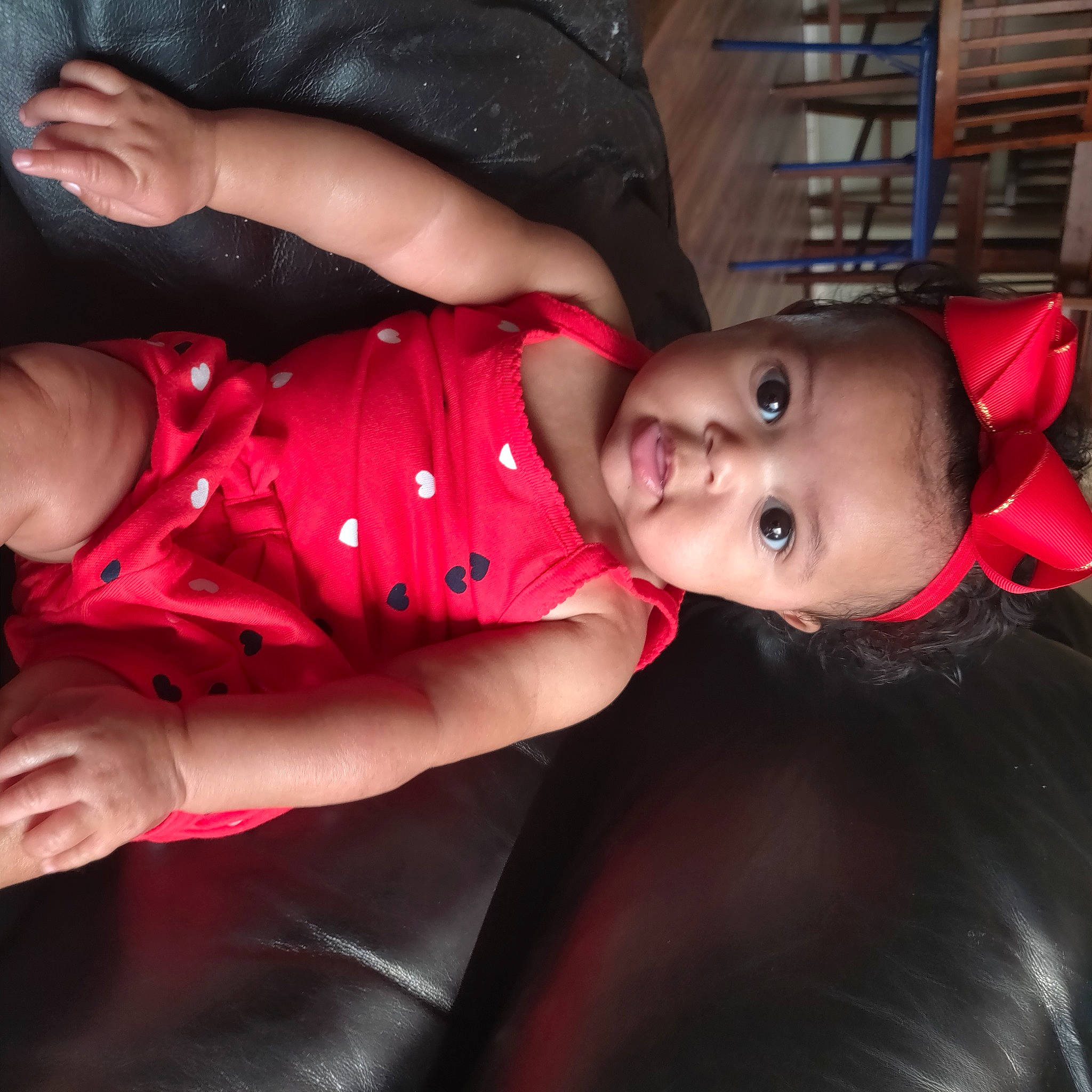 Lilyona joined the competition — help win amazing prizes! arm, baby, beauty, black_hair, cheek, child, eye, fun, leg, lip, mouth, neck, person, pink, red, skin, smile, textile, toddler