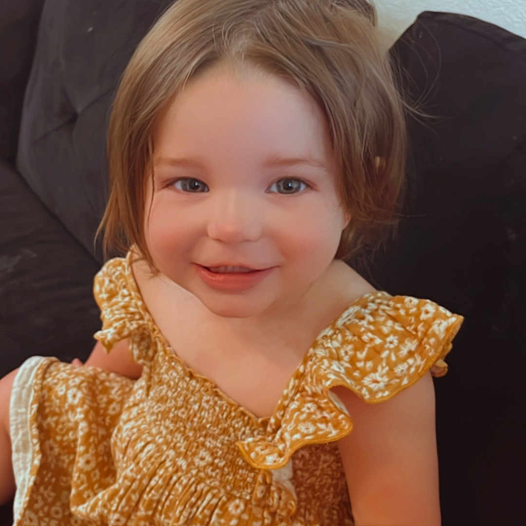 Hella joined the competition — help win amazing prizes! blouse, bodypart, child, clothing, couch, dress, eveningdress, face, female, finger, formalwear, furniture, girl, hand, happy, head, person, photography, portrait, smile