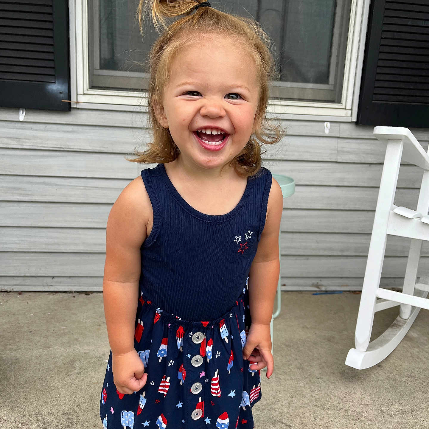 Aubree joined the competition — help win amazing prizes! bodypart, child, clothing, door, dress, face, female, furniture, girl, happy, head, homedecor, laughing, mouth, person, photography, portrait, skirt, smile, teeth