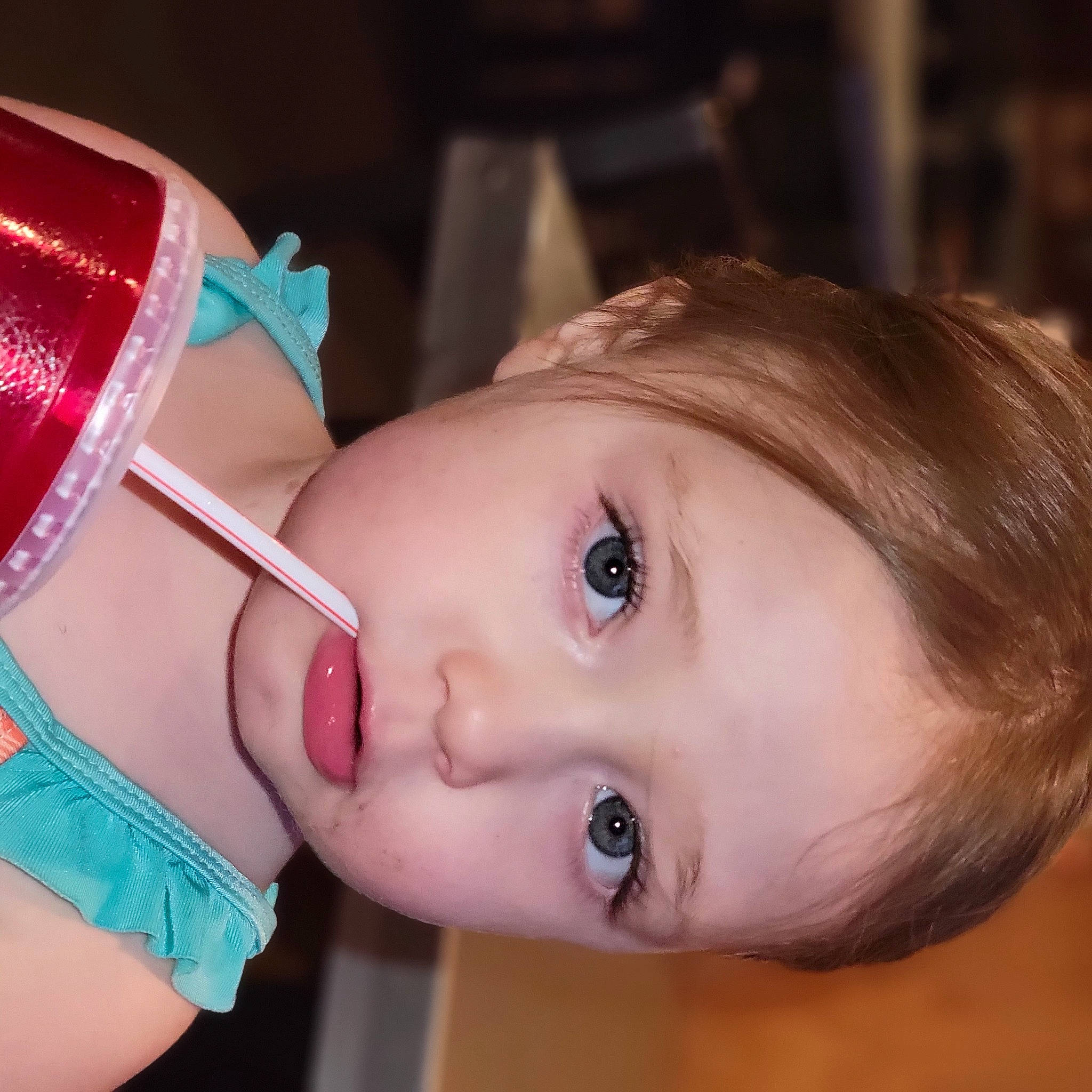 Freya is registered to the contest to win money with this photo: cheek, chest, chin, ear, eye, eyebrow, eyelash, face, forehead, happy, head, human_body, iris, lip, mouth, neck, nose, person, skin, toddler