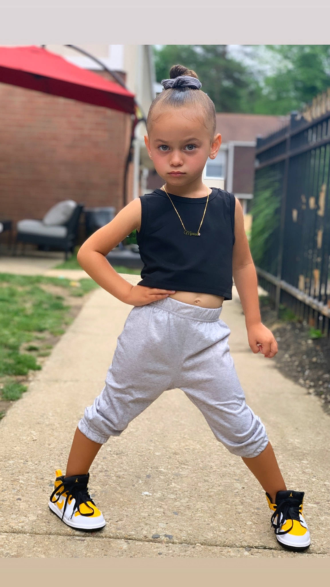 Mariah joined the competition — help win amazing prizes! electric_blue, eyewear, face, fence, footwear, fun, happy, joint, knee, leisure, person, shoe, shoulder, sleeve, sneakers, sportswear, street_fashion, t_shirt, thigh, waist