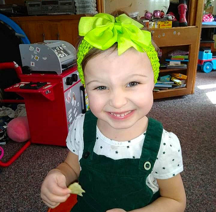 Zelda joined the competition — help win amazing prizes! baby, baby_toddler_clothing, child, costume, costume_hat, event, eye, fashion_accessory, fun, happy, headwear, holiday, joy, kindergarten, party_supply, person, personal_protective_equipment, play, room, shelf