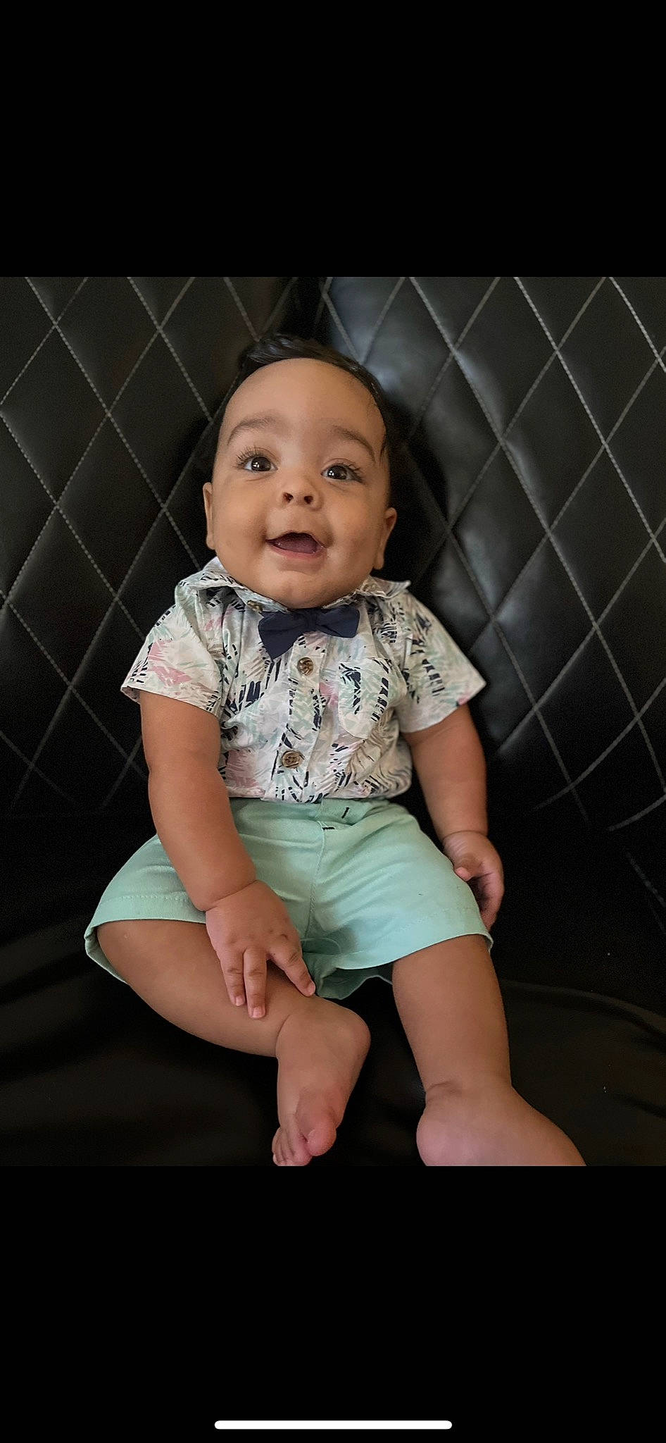 Hezekiah joined the competition — help win amazing prizes! baby, baby_toddler_clothing, cheek, child, collar, comfort, dress_shirt, elbow, flash_photography, happy, human_leg, iris, pattern, person, sitting, skin, sleeve, smile, standing, t_shirt
