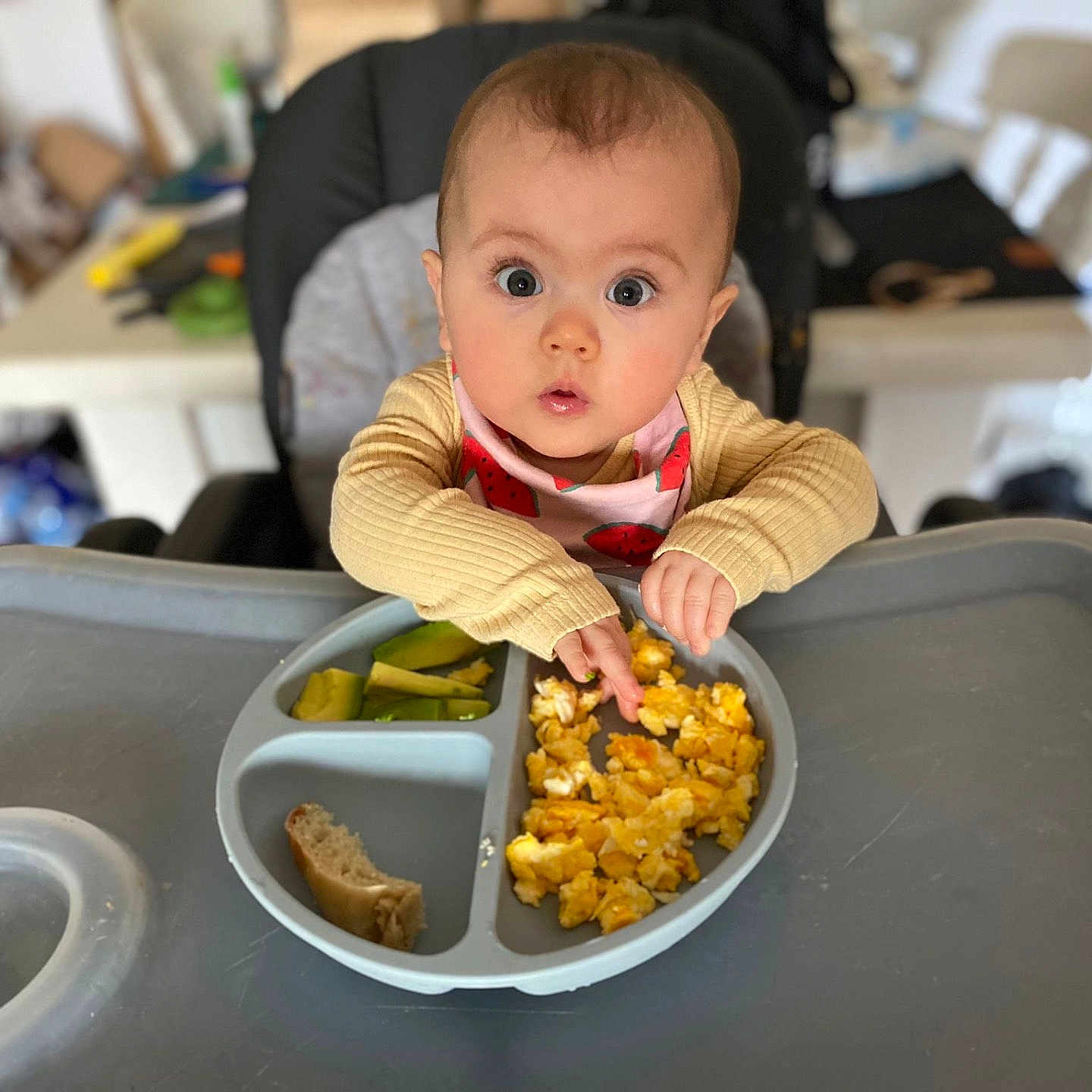 Maria joined the competition — help win amazing prizes! baby, biting, blade, bodypart, bowl, bread, breakfast, choppingboard, cooking, cutlery, diningtable, dish, eating, face, finger, food, foodpresentation, fork, furniture, hand