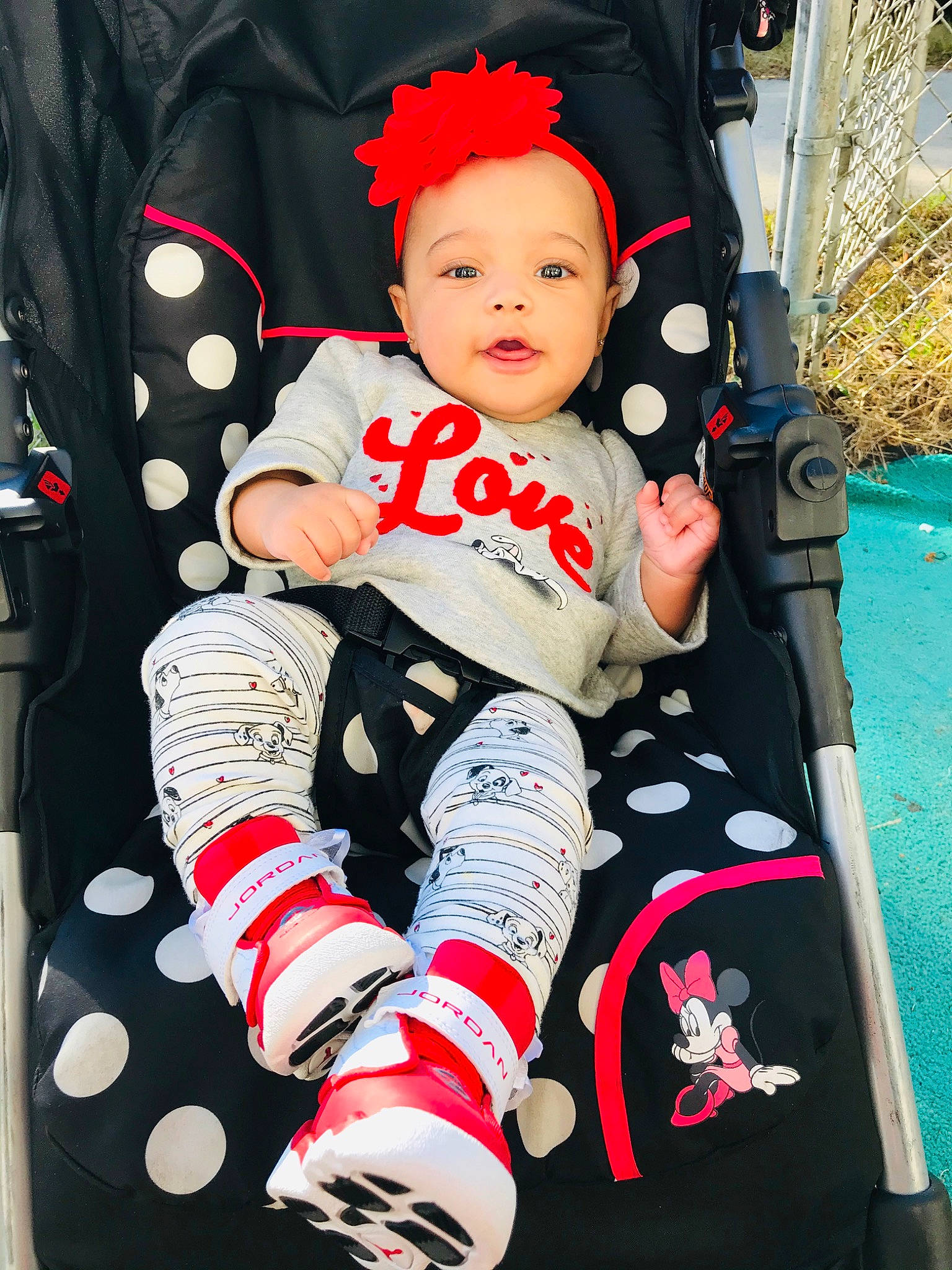 Angelique is registered to the contest to win money with this photo: baby, baby_carriage, baby_products, baby_toddler_clothing, child, person, pink, product, toddler