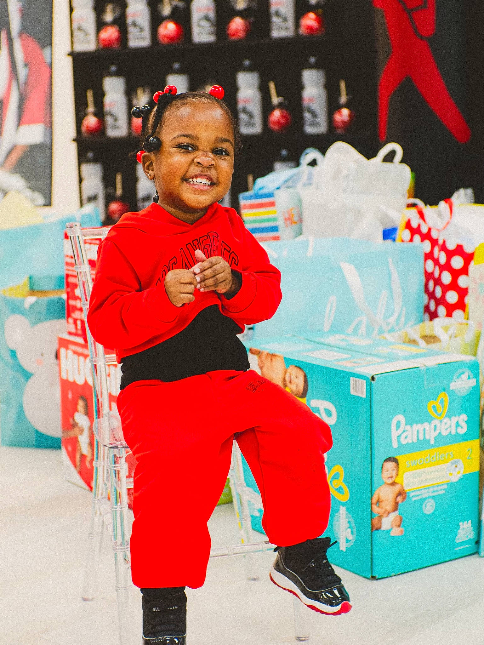 Danni joined the competition — help win amazing prizes! box, carmine, child, electric_blue, event, font, fun, happy, joy, logo, packaging_and_labeling, person, product, red, smile, t_shirt, toddler