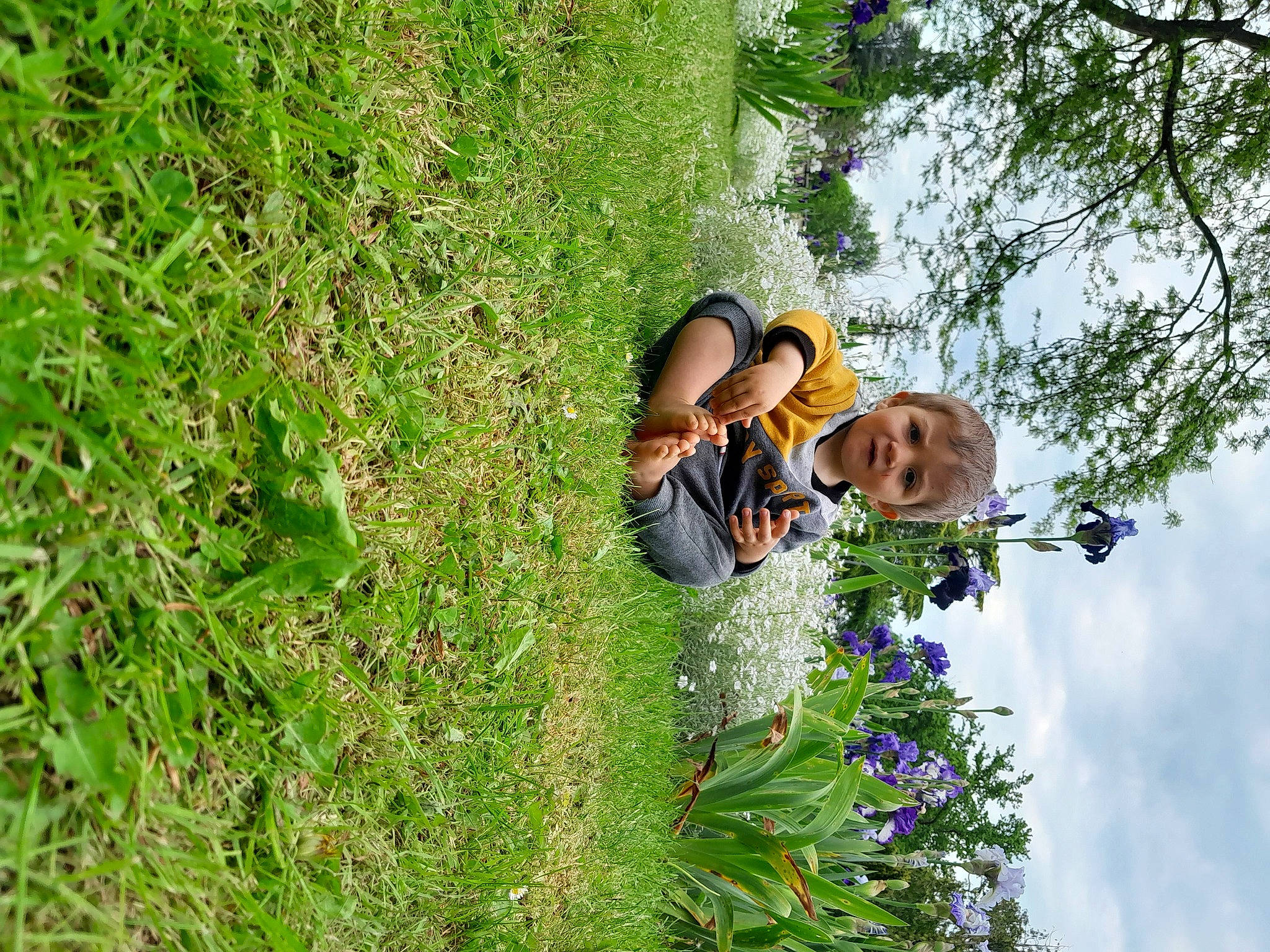 Mathéo a rejoint le concours — aidez-le/la à gagner de superbes lots ! botany, cloud, electric_blue, flower, fun, grass, grassland, groundcover, happy, leaf, leisure, meadow, people_in_nature, person, plant, recreation, shrub, sky, toddler, tree