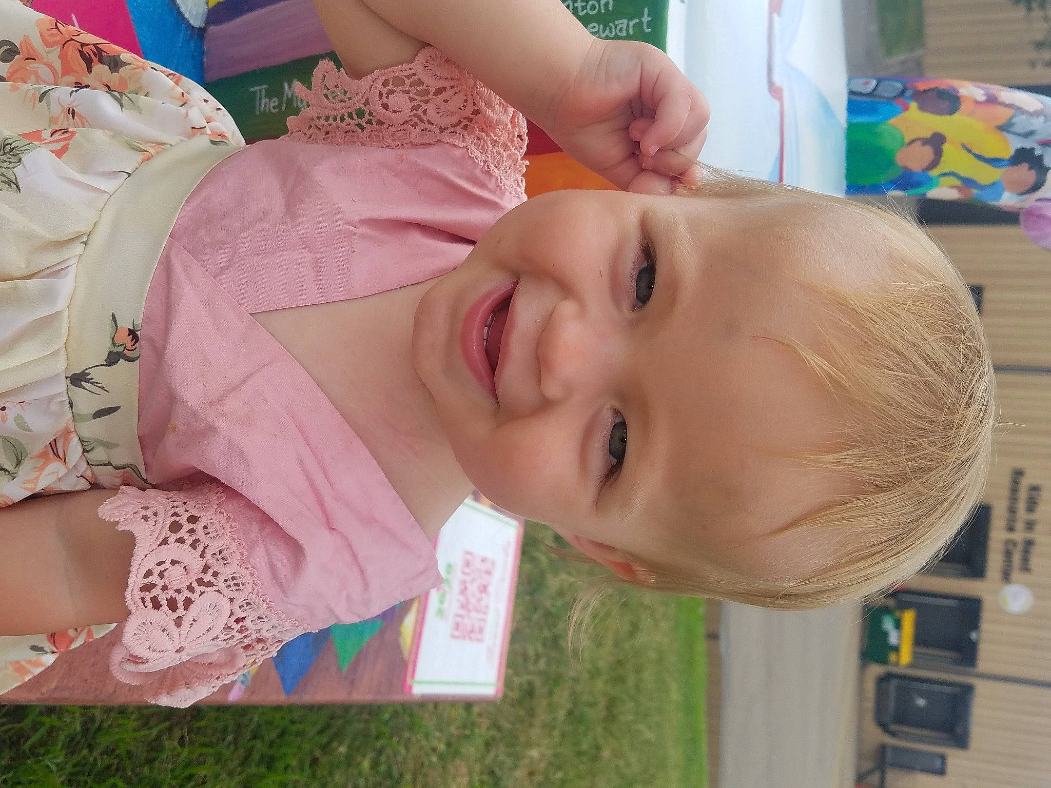 Thalia joined the competition — help win amazing prizes! baby, cheek, child, ear, joy, person, pink, skin, toddler