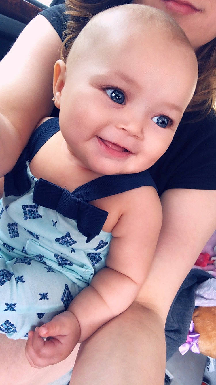 Aliyah joined the competition — help win amazing prizes! arm, baby, beauty, cheek, child, chin, eye, eyebrow, face, facial_expression, forehead, fun, head, joy, leg, lip, nose, person, product, skin