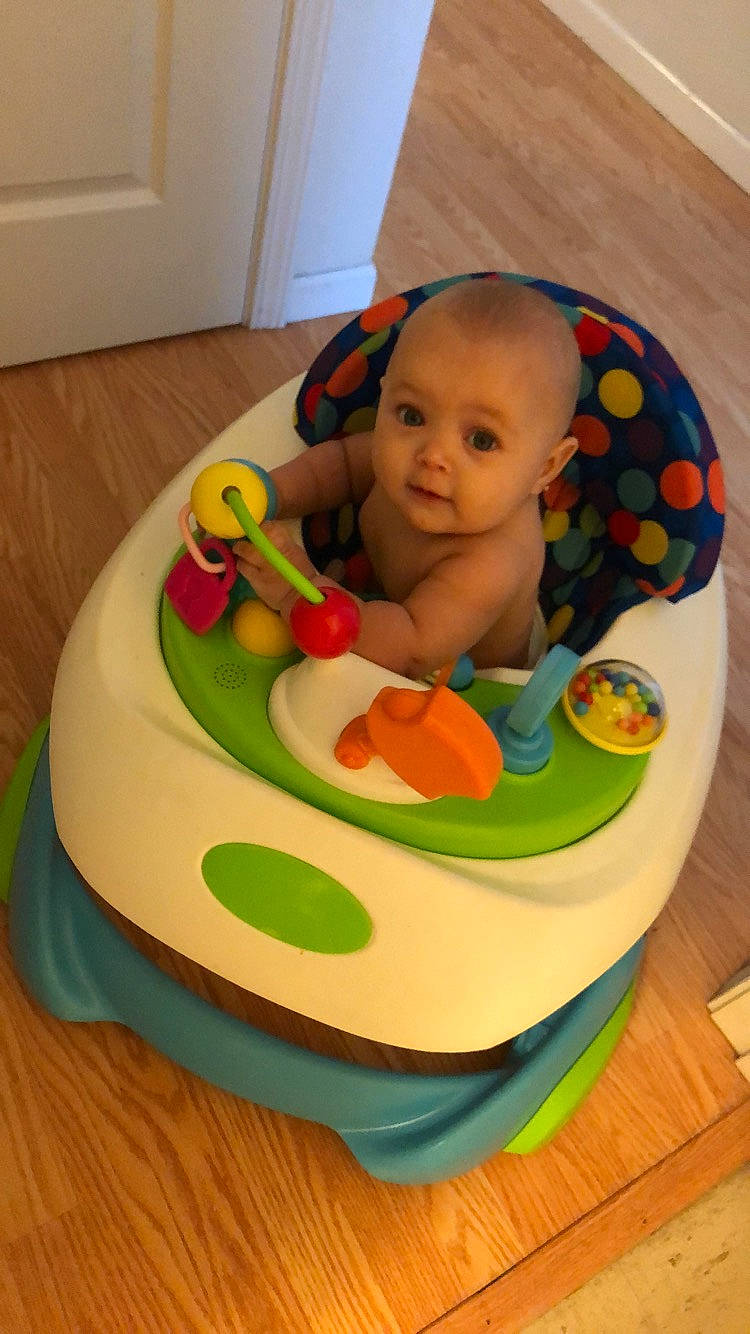 Aliyah is registered to the contest to win money with this photo: baby, baby_products, baby_toys, buttercream, cake, child, dessert, food, person, play, product, toddler, toy, tummy_time