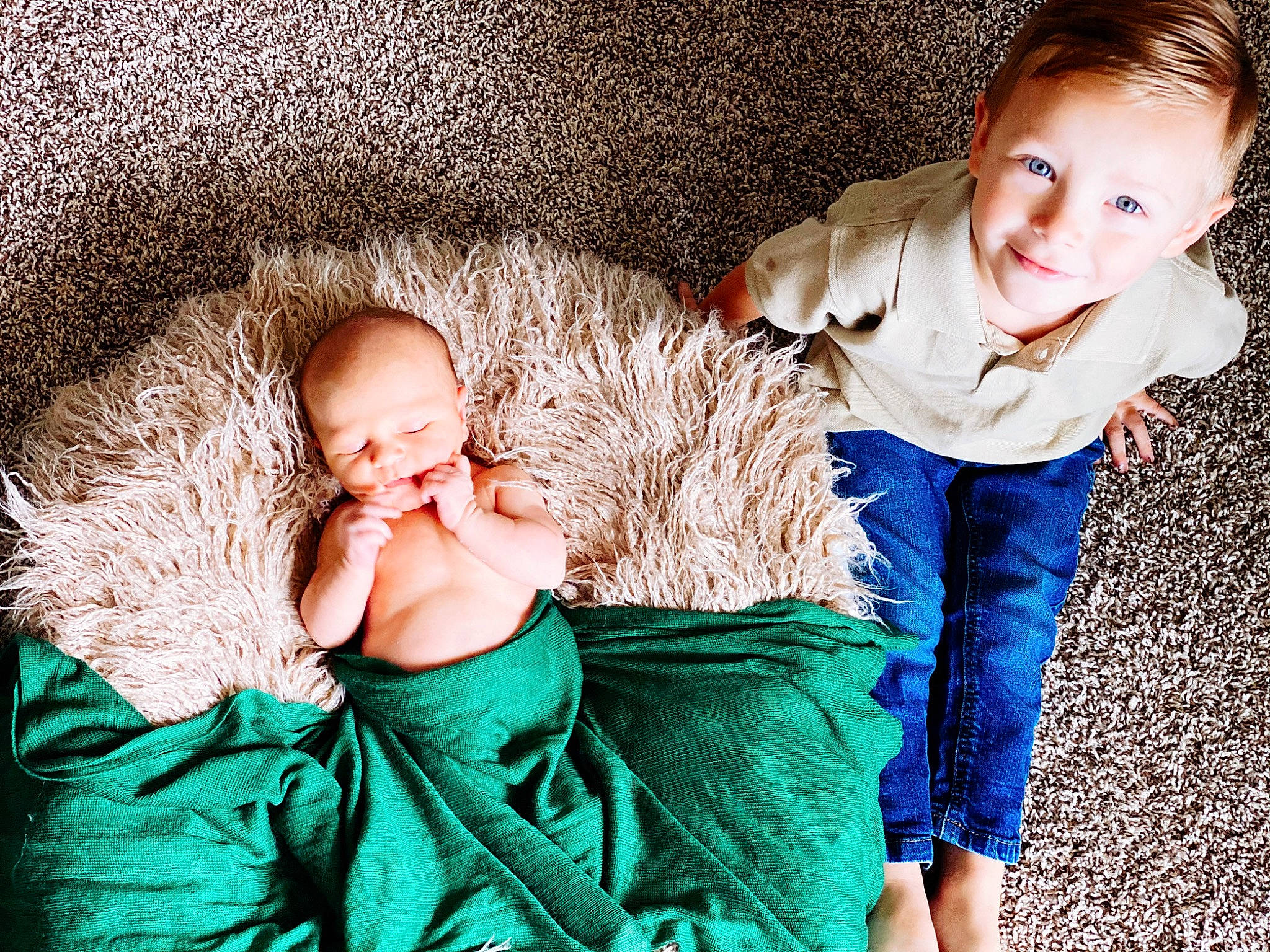 Link joined the competition — help win amazing prizes! baby, blue, cheek, child, comfort, eye, face, grass, happy, head, joy, nose, people, person, photograph, photography, sibling, sitting, skin, smile