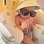 adorable, baby, child, chill, cute, floatie, fun, hat, infant, inflatable, pool, relaxing, shade, summer, sun_protection, sunglasses, teddy_bear_pattern, vacation, water_toy, young