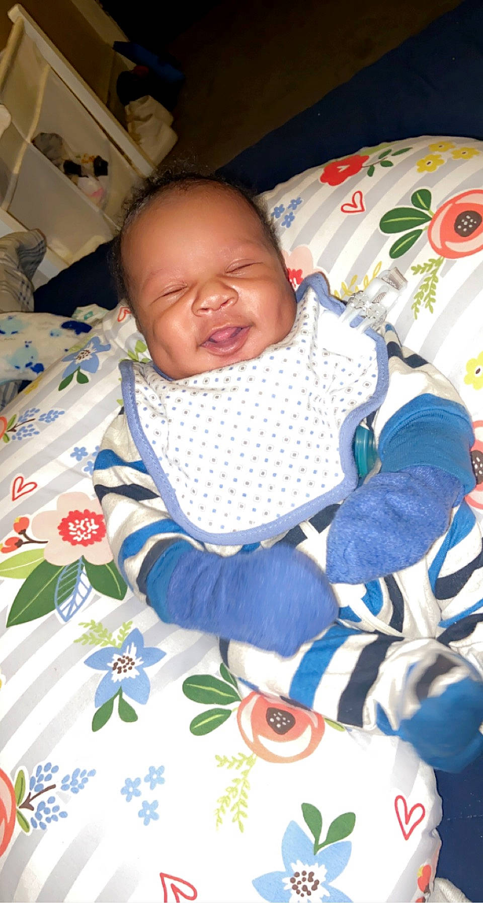 Johnathan joined the competition — help win amazing prizes! baby, baby_products, baby_safety, baby_sleeping, baby_toddler_clothing, bed, bedding, bedtime, child, comfort, hospital_bed, infant_bed, linens, pattern, people, person, product, room, sleeve, textile