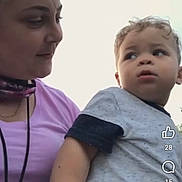 Keyon Carter joined the competition — help win amazing prizes! woman, child, portrait, outdoor, casual_clothing, short_hair, curly_hair, looking_away, affection, family, daylight, closeup, expression, people, head_and_shoulders, interaction, mom_and_child, human, skin, tshirt