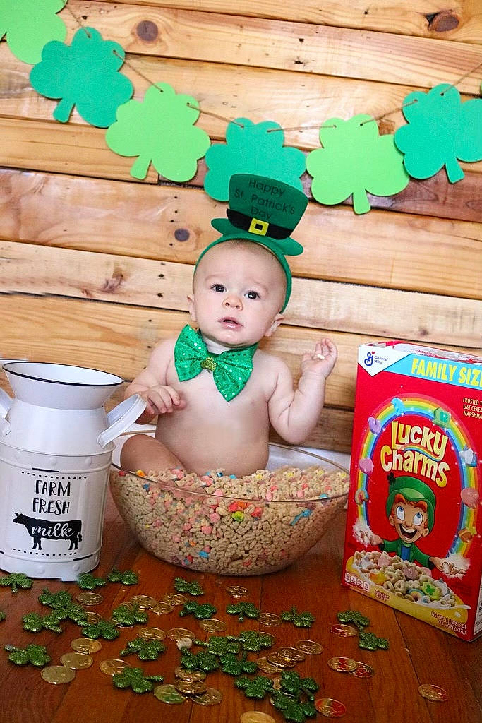 Brandon joined the competition — help win amazing prizes! baby, baby_toddler_clothing, child, drinkware, event, grass, green, happy, holiday, person, room, sitting, sweetness, toddler, wood