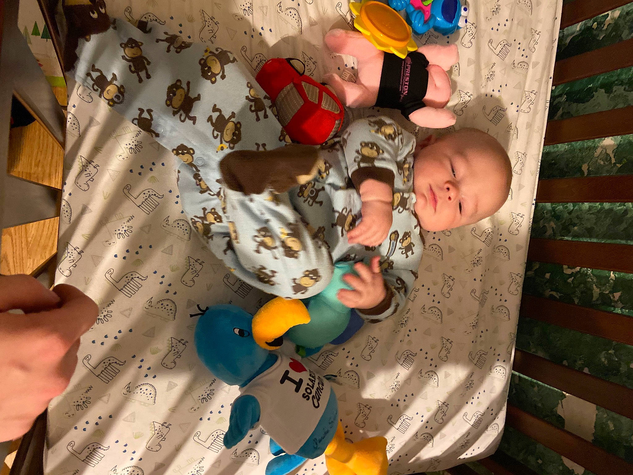 Brandon is registered to the contest to win money with this photo: baby, baby_products, baby_toddler_clothing, child, finger, fun, gesture, happy, linens, nail, pattern, person, play, room, sitting, textile, toddler, visual_arts, wood, yellow