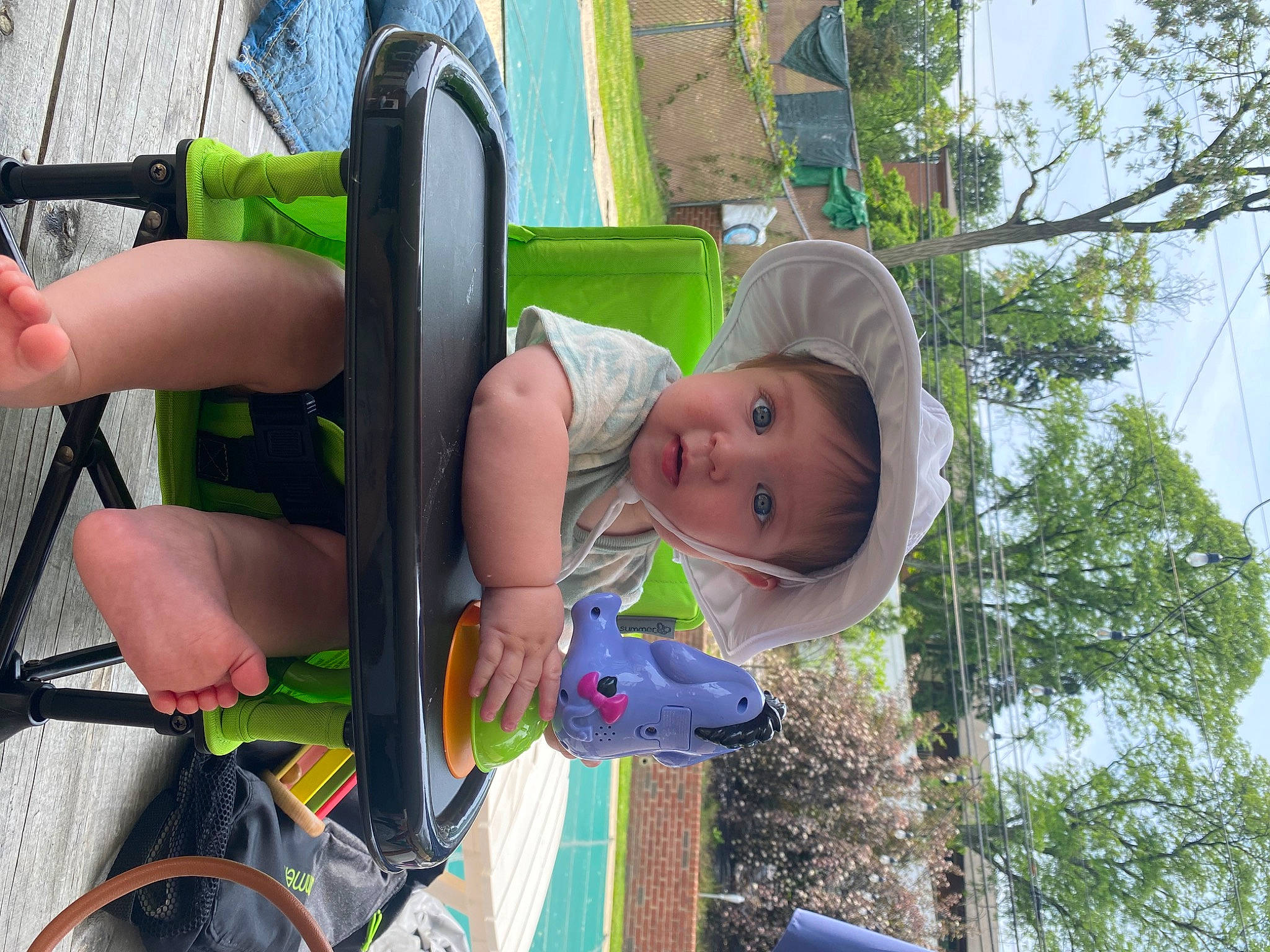 Drew joined the competition — help win amazing prizes! bicycle, bicycle_tire, bicycle_wheel, child, fun, grass, green, happy, hat, leisure, person, plant, recreation, shorts, sky, smile, sun_hat, tire, toddler, tree