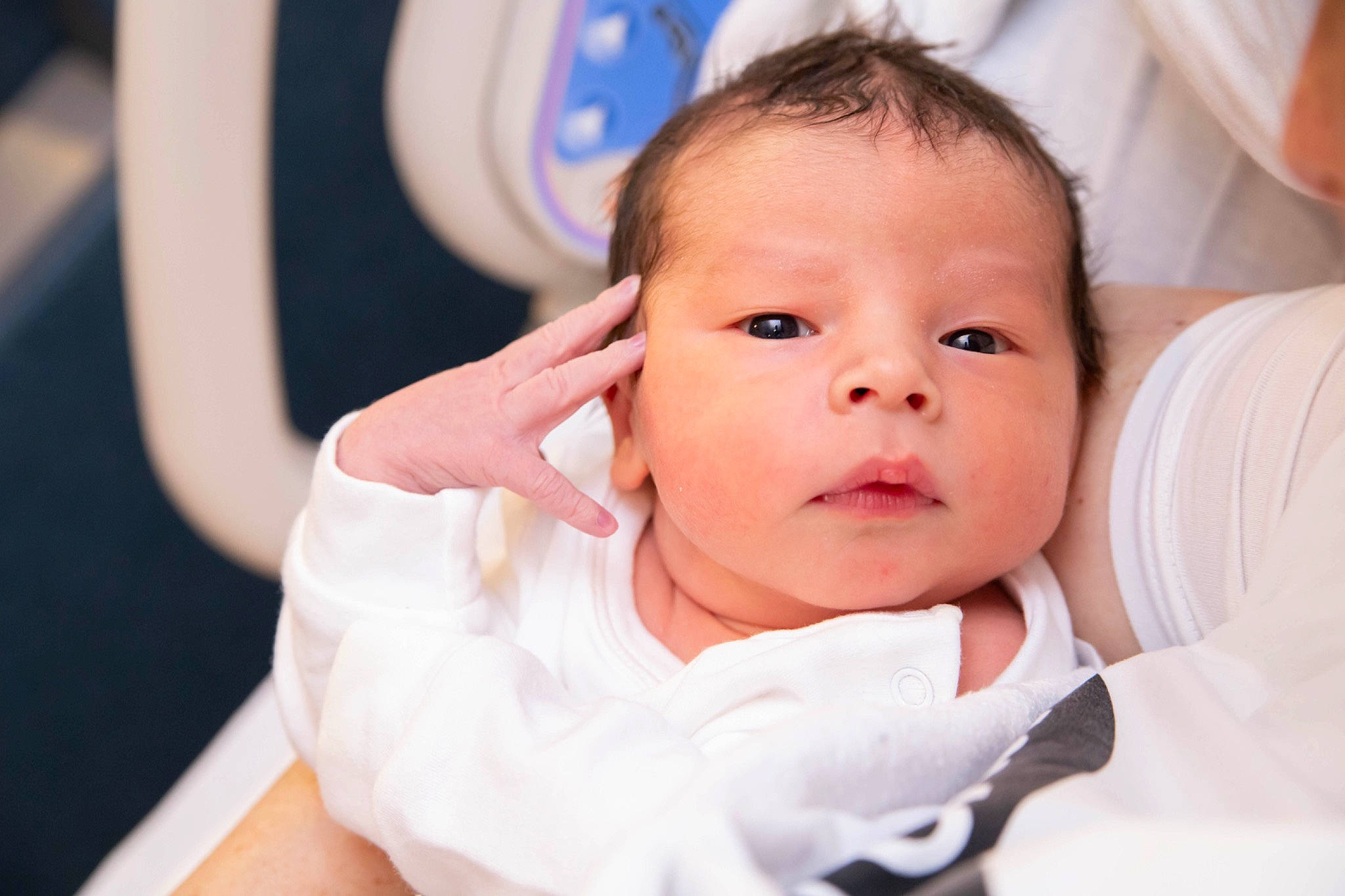 Braelyn is registered to the contest to win money with this photo: baby, baby_toddler_clothing, cheek, child, chin, collar, comfort, ear, eyelash, flash_photography, gesture, happy, iris, lip, mouth, nose, person, skin, sleeve, toddler