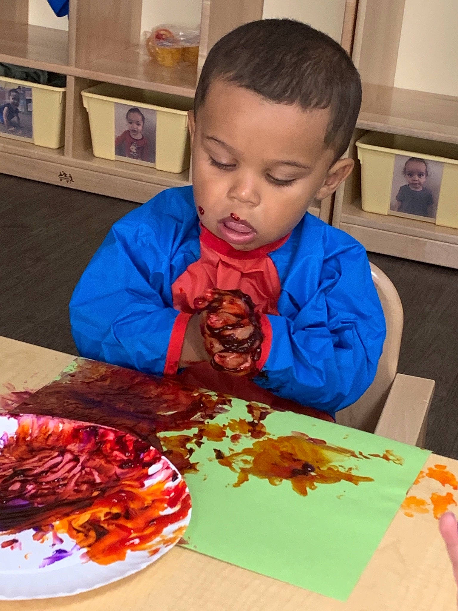 Demetrius joined the competition — help win amazing prizes! chair, child, chile_de_arbol, comfort_food, cuisine, dessert, dish, food, ingredient, junk_food, orange, person, plate, recipe, sharing, shelf, sweetness, t_shirt, table, tableware