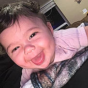 Lora joined the competition — help win amazing prizes! baby, bodypart, clothing, computerhardware, electronics, face, happy, hardware, head, laughing, monitor, mouth, person, photography, portrait, scarf, screen, selfie, smile, teeth