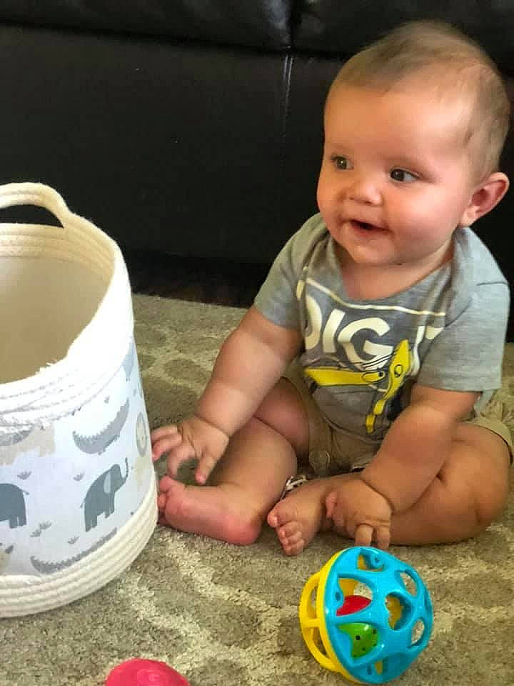 Jaxton joined the competition — help win amazing prizes! baby, child, fun, person, play, product, toddler