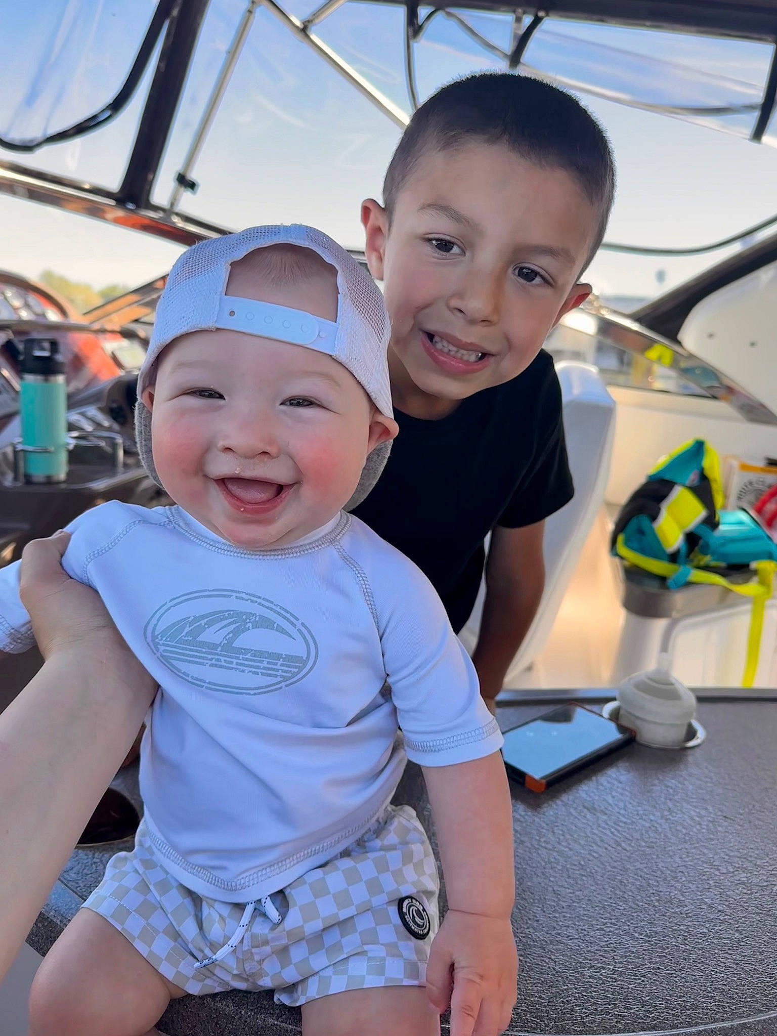 Kane joined the competition — help win amazing prizes! baby_toddler_clothing, child, cool, fun, happy, hat, headwear, joy, leisure, people, person, photograph, recreation, shorts, skin, sky, smile, snapshot, standing, summer