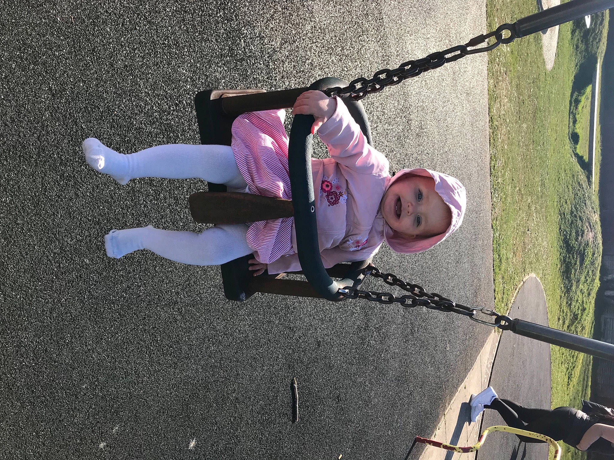 Quincee-beau joined the competition — help win amazing prizes! asphalt, carmine, child, fun, happy, headwear, leisure, magenta, person, recreation, road_surface, shadow, smile, toddler, walking_shoe