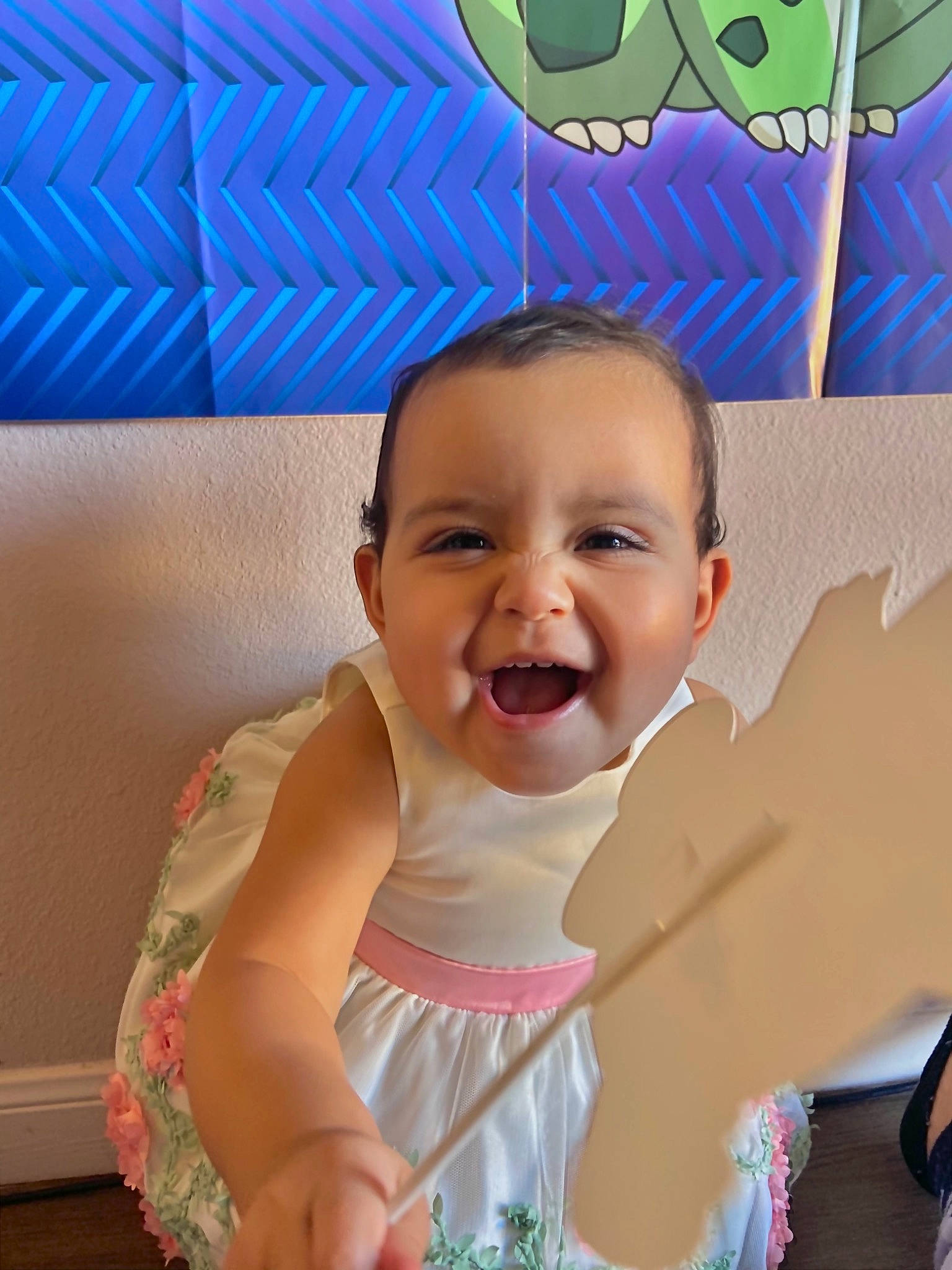 Zelda is registered to the contest to win money with this photo: baby, baby_toddler_clothing, beauty, cheek, child, chin, dress, fun, gesture, hairstyle, happy, iris, leisure, mouth, person, pink, skin, smile, textile, toddler