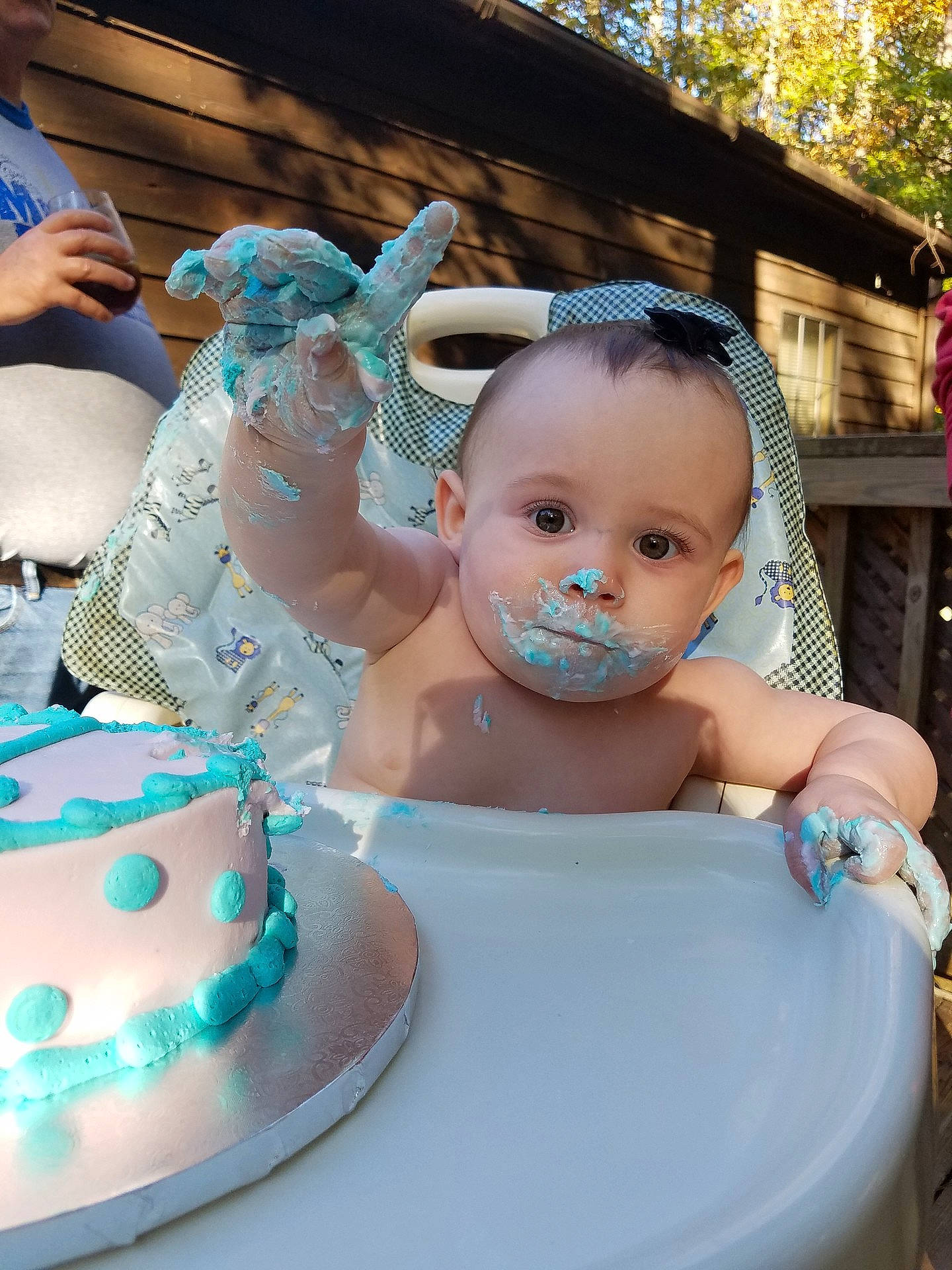 Prudence joined the competition — help win amazing prizes! blue, child, infant, party