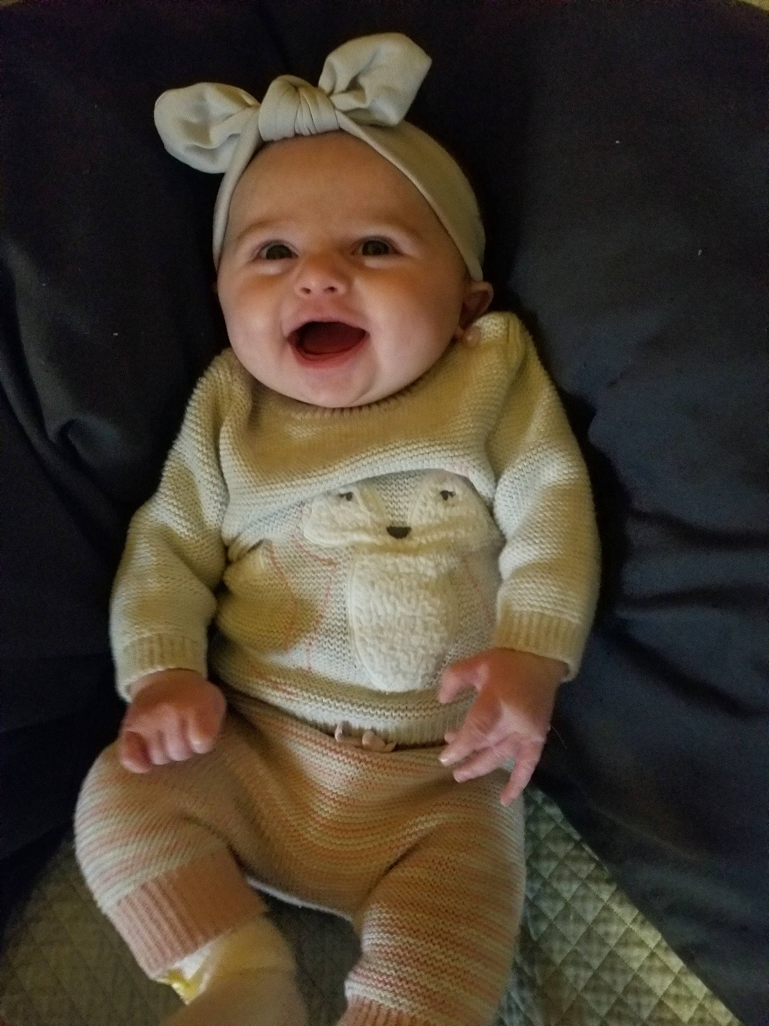 Emmalynn is registered to the contest to win money with this photo: baby, beige, cheek, child, fawn, person, skin, smile, toddler
