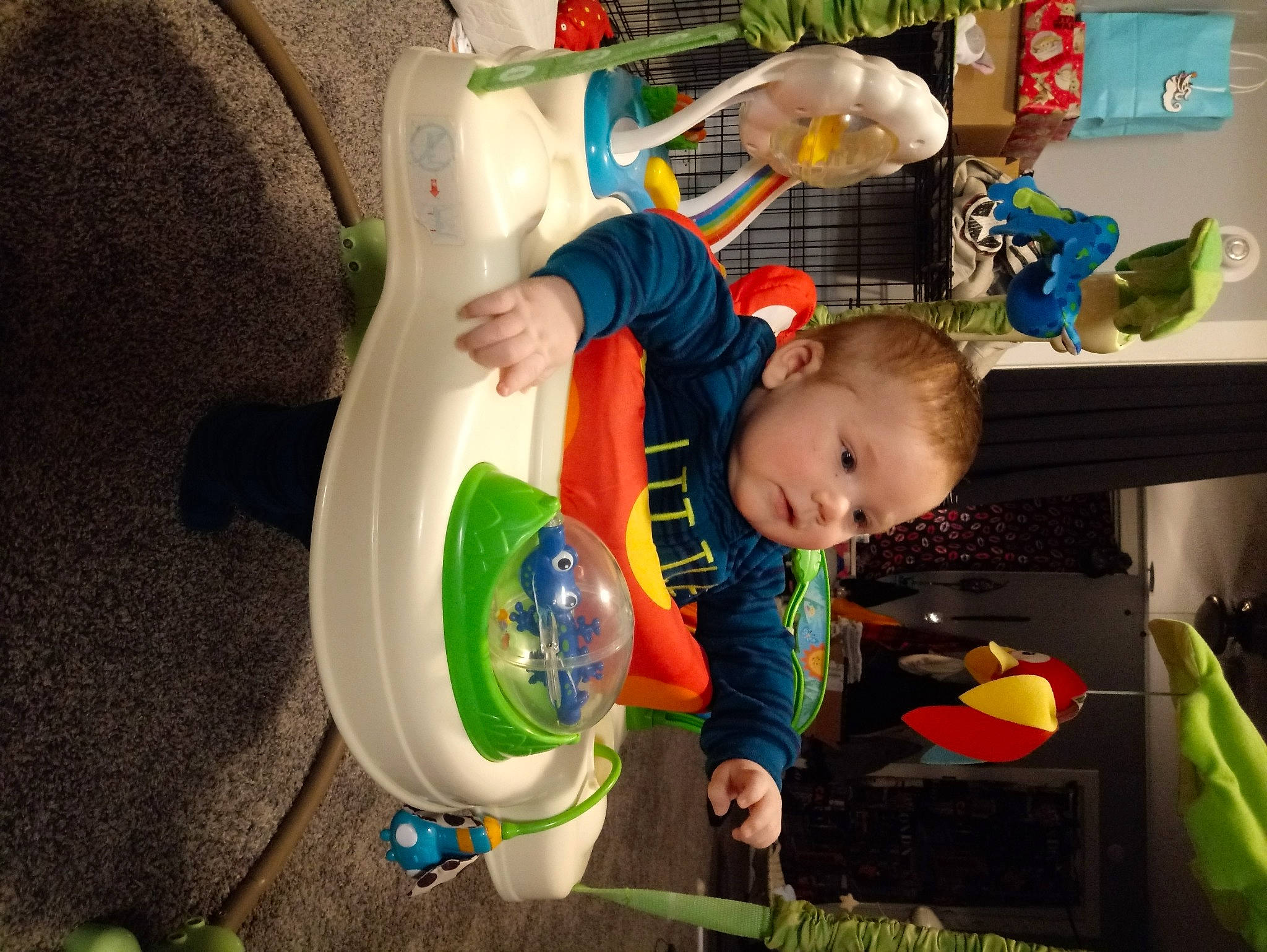 Erik is registered to the contest to win money with this photo: baby, baby_playing_with_toys, baby_products, baby_toddler_clothing, baby_toys, child, fish, person, plastic, play, toddler, toy