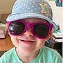 Mckinley joined the competition — help win amazing prizes! child, smiling, sunglasses, cap, indoor, face, person, happy, casual, clothing, headwear, portrait, young, kid, accessory, fun, cute, fashion, home, cheerful