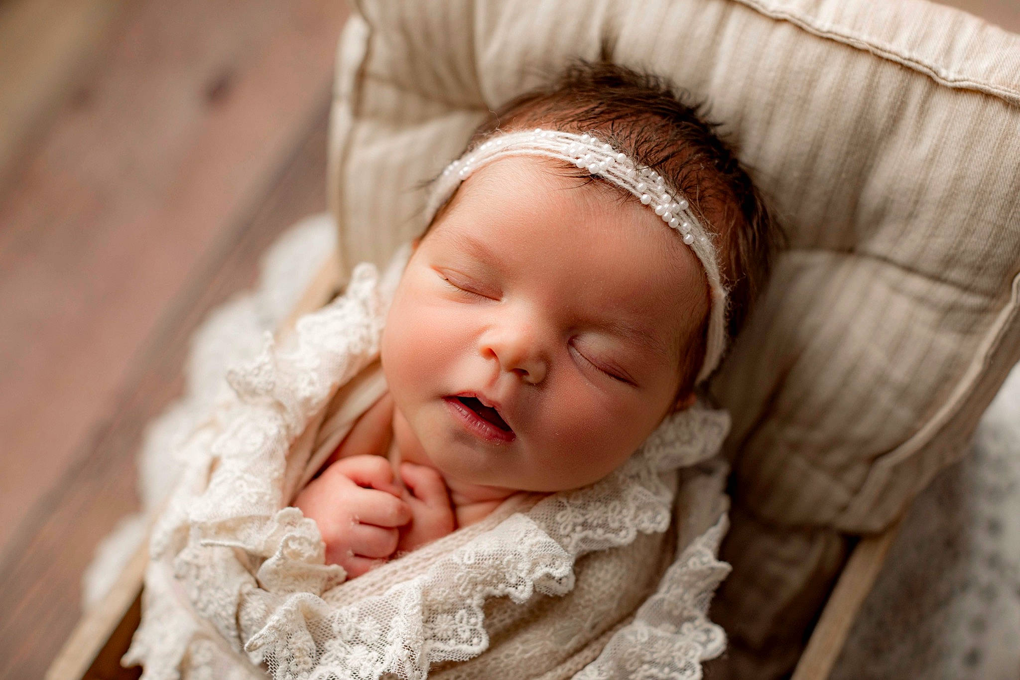 Scarlett joined the competition — help win amazing prizes! baby, baby_sleeping, baby_toddler_clothing, cap, cheek, comfort, eye, face, flash_photography, happy, head, headgear, iris, knit_cap, linens, lip, person, smile, toddler, wood