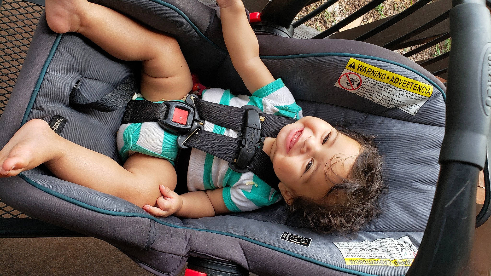 Aaron Judah is registered to the contest to win money with this photo: auto_part, automotive_design, car_seat, comfort, fun, health_care, human_leg, inflatable, knee, lap, leg, leisure, motor_vehicle, person, personal_protective_equipment, recreation, sitting, smile, sports_gear, thigh