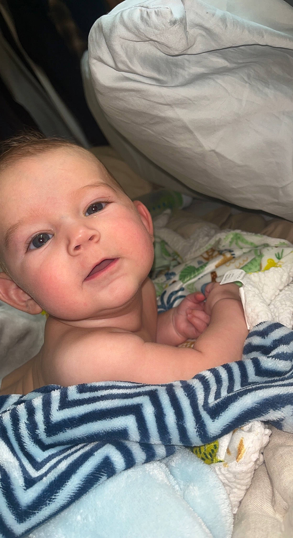 Bennett joined the competition — help win amazing prizes! baby, baby_toddler_clothing, cheek, comfort, eye, eyebrow, face, facial_expression, flash_photography, head, human, iris, lip, mammal, mouth, nose, person, skin, smile, textile