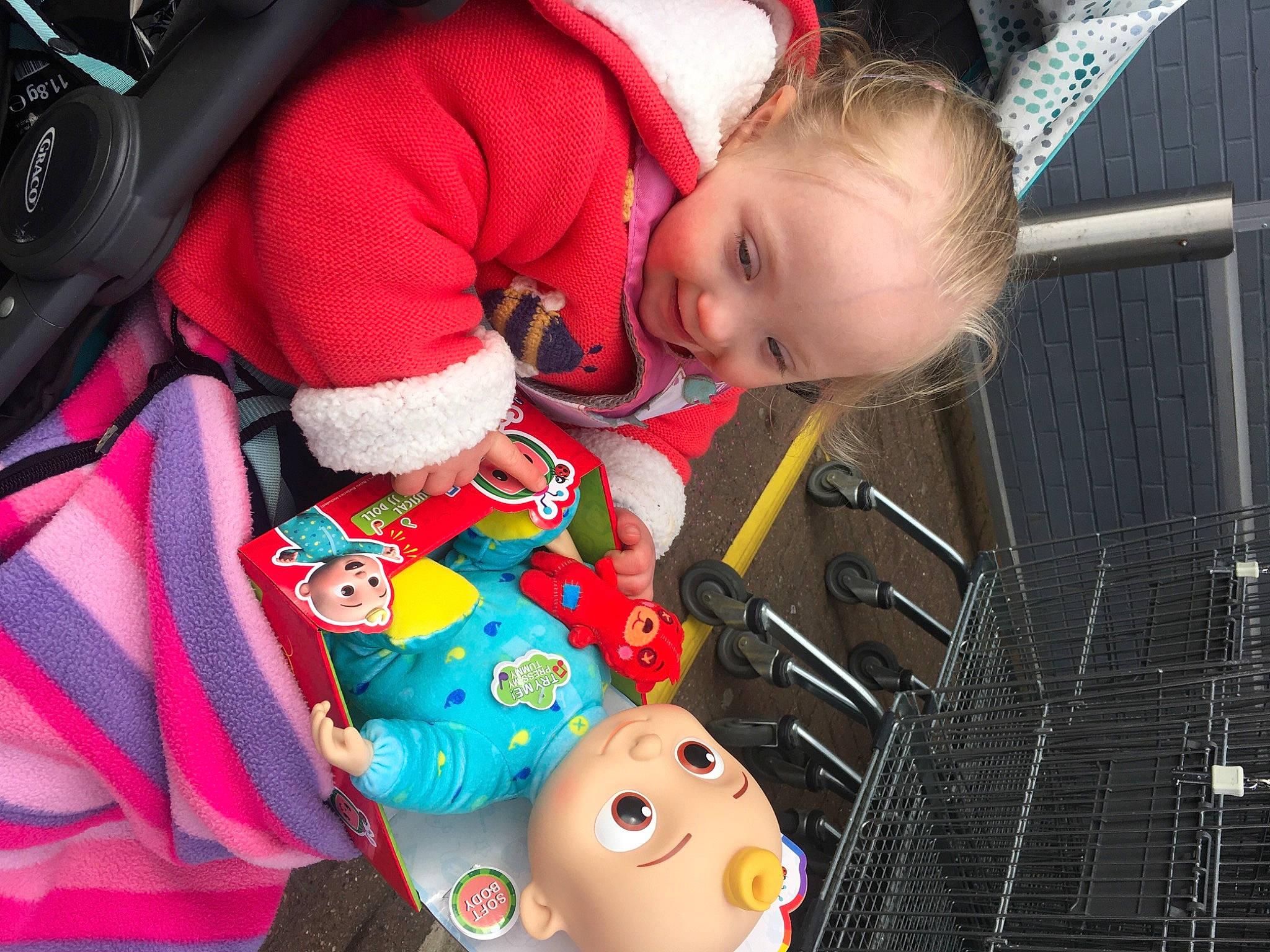 Morgan joined the competition — help win amazing prizes! baby, baby_carriage, baby_products, baby_toddler_clothing, carmine, cheek, child, comfort, fun, happy, mesh, mouth, organ, pattern, person, photograph, product, snapshot, textile, toddler