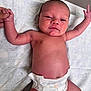 Xzavion is registered to the contest to win money with this photo: baby, infant, diaper, skin, hand, finger, lying_down, blanket, newborn, cute, expression, arm, chest, person, human, indoors, soft_texture, small, holding_hand, resting