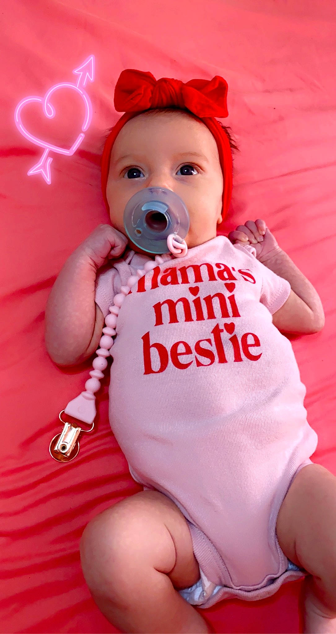 Blakeleigh joined the competition — help win amazing prizes! arm, baby, baby_toddler_clothing, cap, cheek, child, eye, finger, happy, head, headwear, magenta, orange, person, pink, red, skin, sleeve, t_shirt, thigh