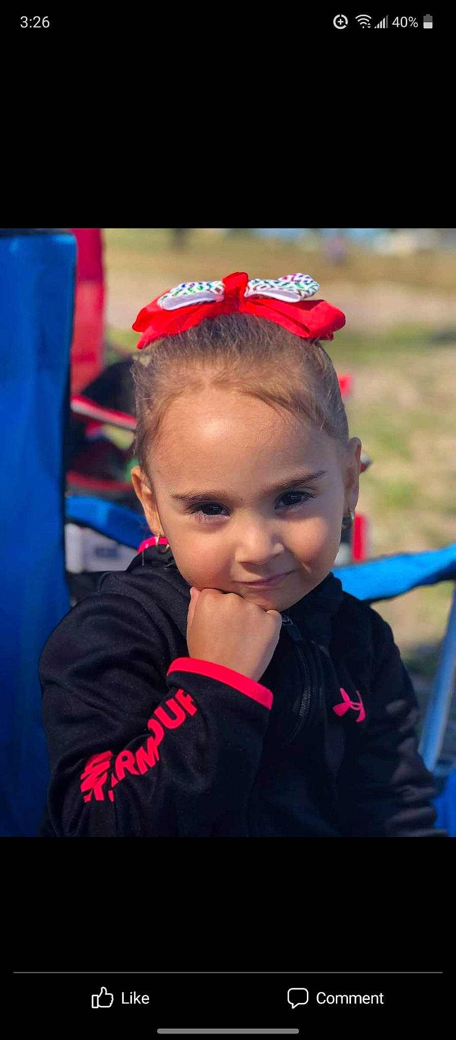 Araceliz joined the competition — help win amazing prizes! audio_equipment, child, chin, croydon_facelift, electric_blue, eyebrow, fashion_accessory, fun, hair_accessory, happy, headband, headpiece, joy, lip, magenta, person, portrait_photography, recreation, smile, toddler