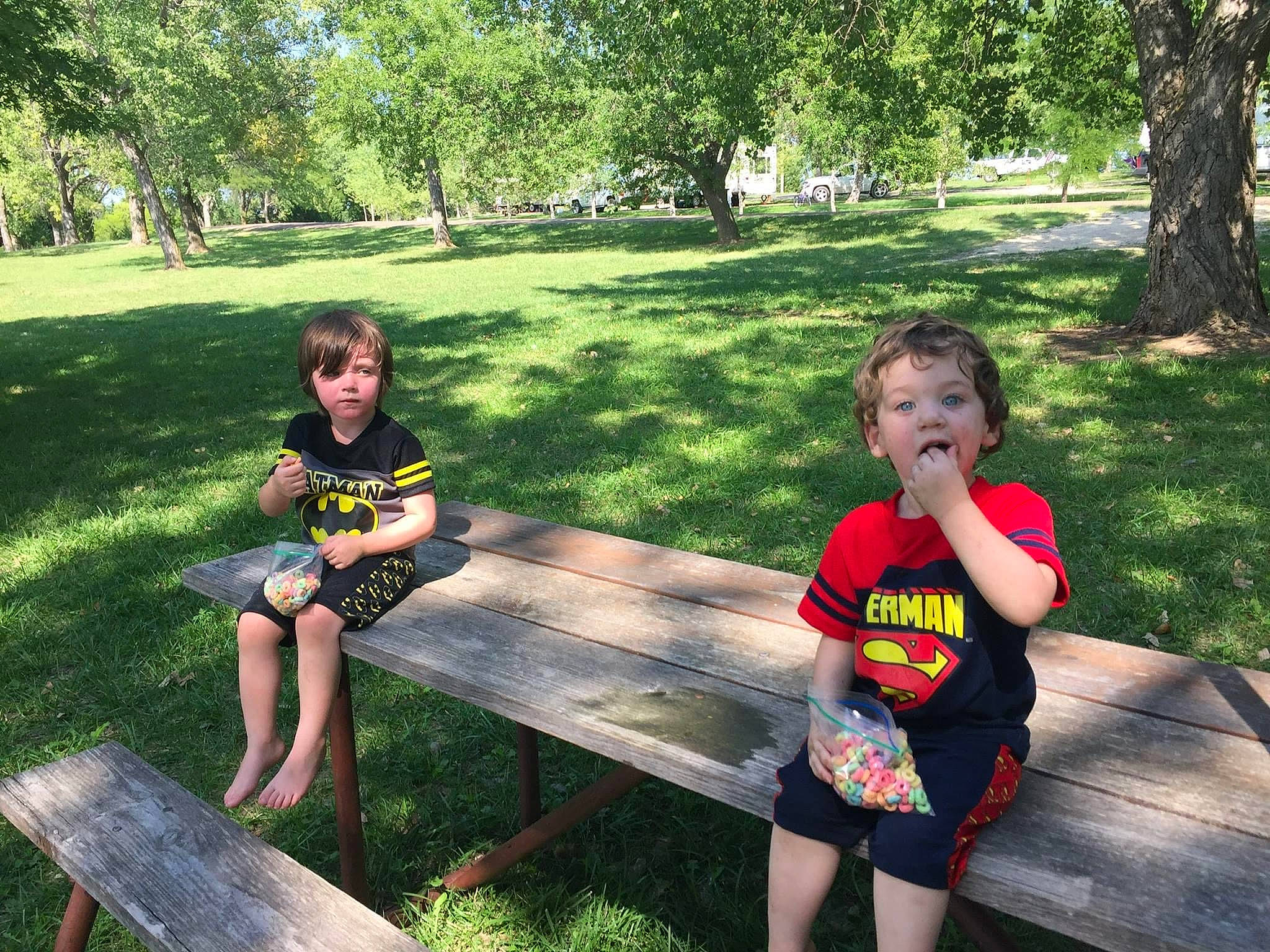 Ryan Edwards joined the competition — help win amazing prizes! child, fun, grass, happy, landscape, lap, leaf, leisure, outdoor_furniture, park, person, picnic_table, plant, play, recreation, sitting, state_park, summer, table, tree