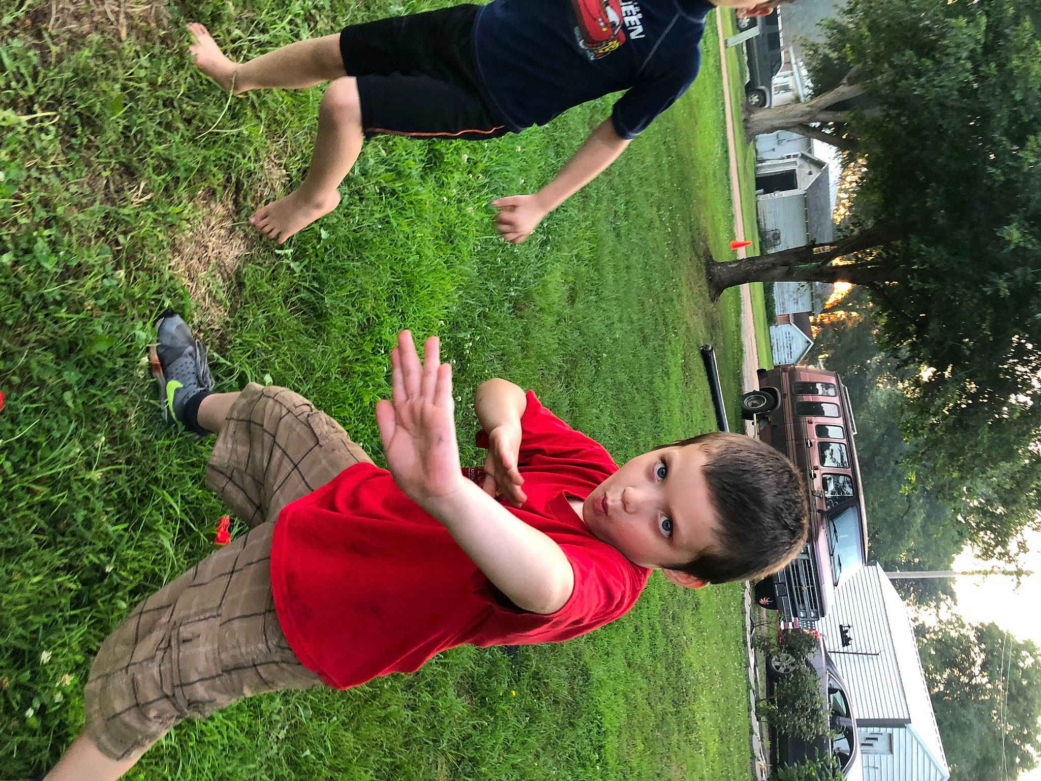 Brantley Johnson joined the competition — help win amazing prizes! fun, grass, leisure, person, plant, tree