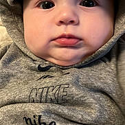 Jaxon is registered to the contest to win money with this photo: baby, beanie, bonnet, cap, clothing, coat, face, fleece, hat, head, hood, hoodie, jacket, knitwear, longsleeve, person, photography, portrait, sweater, sweatshirt